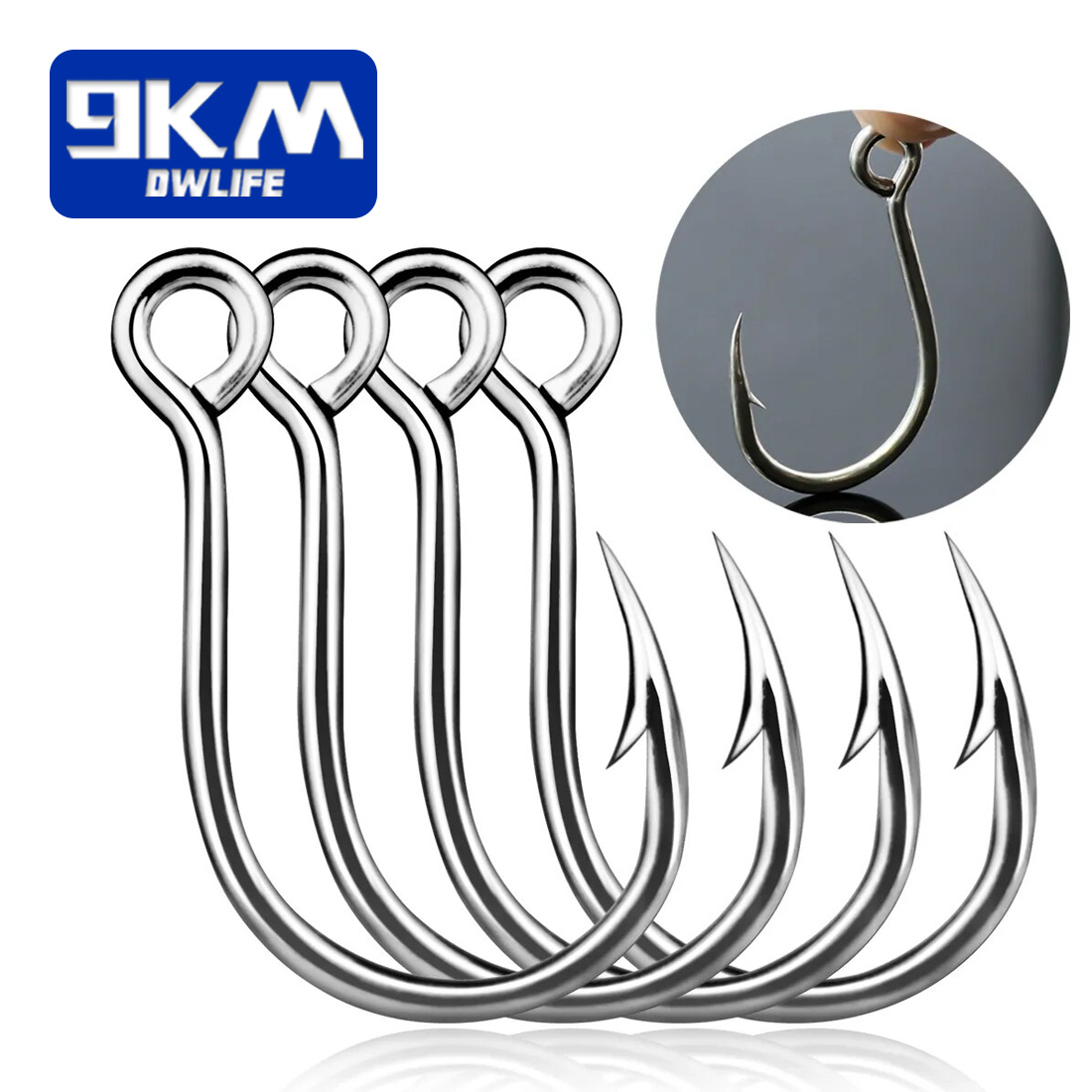 Fishing Hook Offset - 9 كجم الصيد السنانير 25 قطعة
