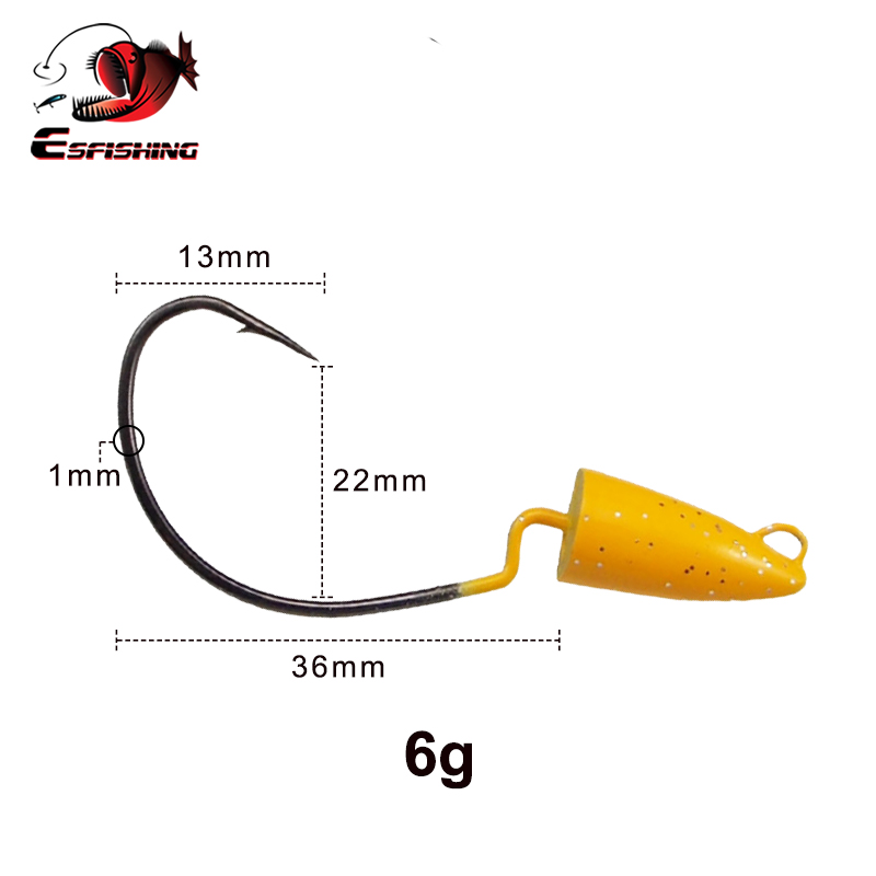 ESFISHING-خطاف فولاذي عالي الق - مراجعة Fishing Hook Offset وسعره