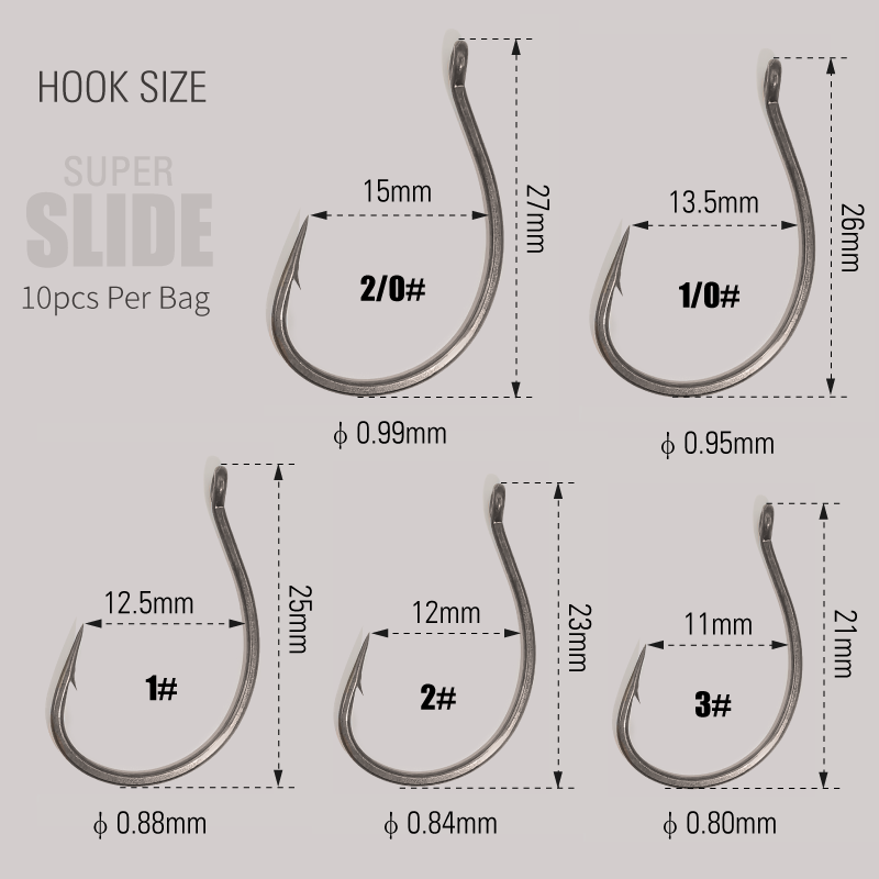 LUREHOLIC PTFE سوبر الشريحة أح - مراجعة Fishing Hook Offset وسعره